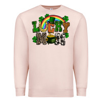 Pale Pink lucky mom St. Patricks Day Premium Sweatshirt - FaDigitalArtStudio