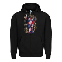 Black Freedom rock hand 4th of july Zipper Hoodie - CowGirlArtShop