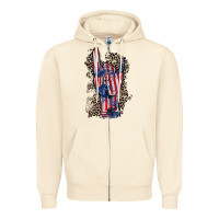 Sandshell Freedom rock hand 4th of july Zipper Hoodie - CowGirlArtShop