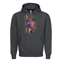 Smoke Freedom rock hand 4th of july Zipper Hoodie - CowGirlArtShop