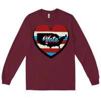 Burgundy VOTE Long Sleeve Tee - Bettercallsaul