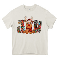 Cream joy christmas reindeer Heavy Core Tee - Jasminsmagicworld