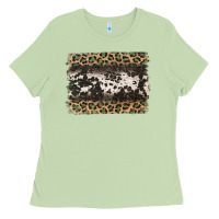 Matcha leopard cowhide pattern background Ladies Tee - Jasminsmagicworld