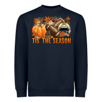 Navy Tis' the season Football and light yellow helmet Heavyweight Sweatshirt - NancyCooperArtShop