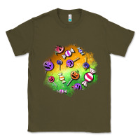 Army Green halloween candy patches Classic Tee - BundleAndBundleShop