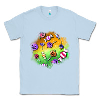 Dusty Blue halloween candy patches Classic Tee - BundleAndBundleShop