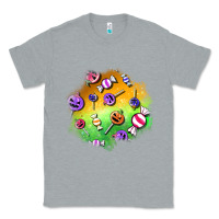 Heather Grey halloween candy patches Classic Tee - BundleAndBundleShop