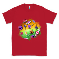 Red halloween candy patches Classic Tee - BundleAndBundleShop
