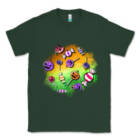 Sports Green halloween candy patches Classic Tee - BundleAndBundleShop
