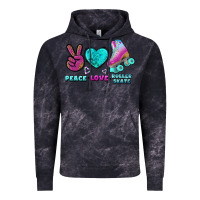 Cloud Black peace love roller skate Vintage Hoodie - BundleAndBundleShop