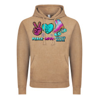 Vintage Coffee peace love roller skate Vintage Hoodie - BundleAndBundleShop