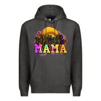 Charcoal Heather softball mama Premium Hoodie - OliviaCreatesArt