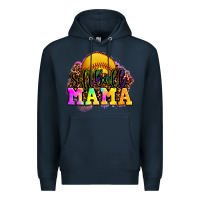 Navy softball mama Premium Hoodie - OliviaCreatesArt