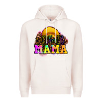 Pale Pink softball mama Premium Hoodie - OliviaCreatesArt