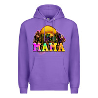 Purple softball mama Premium Hoodie - OliviaCreatesArt