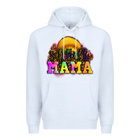 White softball mama Premium Hoodie - OliviaCreatesArt