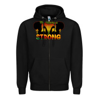 Black My history is strong Zipper Hoodie - HowdyJamesFarm