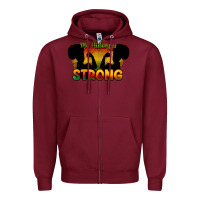 Burgundy My history is strong Zipper Hoodie - HowdyJamesFarm