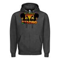 Charcoal Heather My history is strong Zipper Hoodie - HowdyJamesFarm