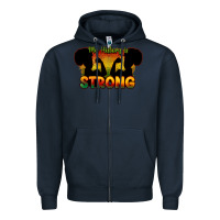 Navy My history is strong Zipper Hoodie - HowdyJamesFarm