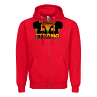 Red My history is strong Zipper Hoodie - HowdyJamesFarm