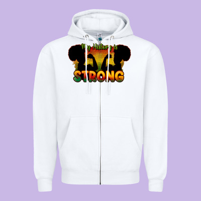 My History Is Strong Zipper Hoodie Designed By Howdyjamesfarm