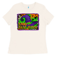 Bone Witch's Hat 100 That Witch Ladies Tee - Jasminsmagicworld