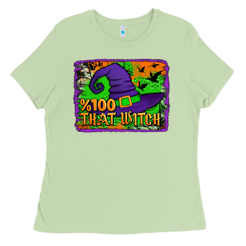 Witch's Hat 100 That Witch Ladies Tee by Jasminsmagicworld | Teevron