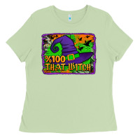 Matcha Witch's Hat 100 That Witch Ladies Tee - Jasminsmagicworld