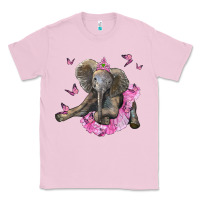 Bubblegum Pink baby elephant with tutu Classic Tee - LillyAllenDesigns