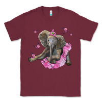 Burgundy baby elephant with tutu Classic Tee - LillyAllenDesigns