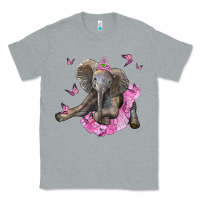 Heather Grey baby elephant with tutu Classic Tee - LillyAllenDesigns