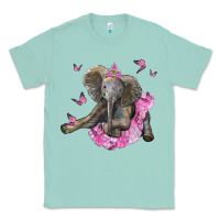 Seafoam baby elephant with tutu Classic Tee - LillyAllenDesigns