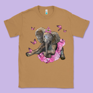 Baby Elephant With Tutu Classic Tee Designed By Lillyallendesigns