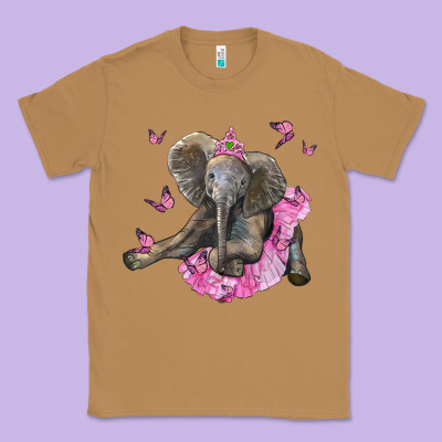 Baby Elephant With Tutu Classic Tee Designed By Lillyallendesigns