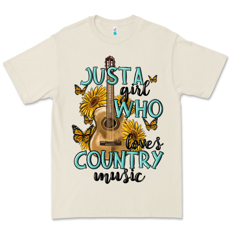Just A Girl Who Loves Country Music Premium Tee by MaliasSmallBusiness | Teevron