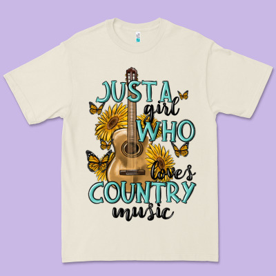 Just A Girl Who Loves Country Music Premium Tee Designed By Maliassmallbusiness