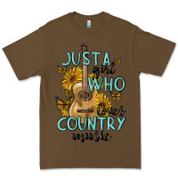 Cacao just a girl who loves country music Premium Tee - MaliasSmallBusiness