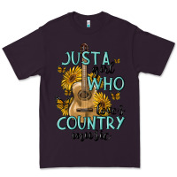 Plum just a girl who loves country music Premium Tee - MaliasSmallBusiness