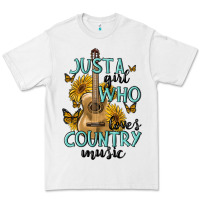 White just a girl who loves country music Premium Tee - MaliasSmallBusiness
