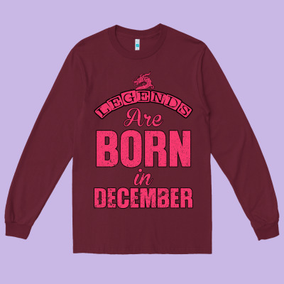 Legends Are Born İn December Long Sleeve Tee Designed By Bettercallsaul