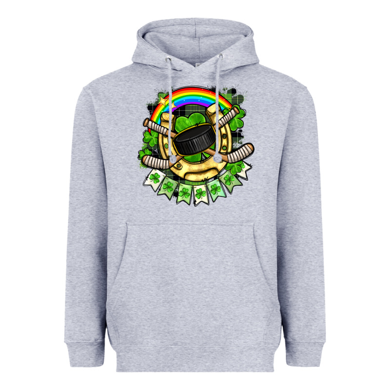 St. Patrick's Day Hockey Heavyweight Hoodie by FaDigitalArtStudio | Teevron