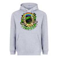 Heather Grey St. Patrick's Day Hockey Heavyweight Hoodie - FaDigitalArtStudio