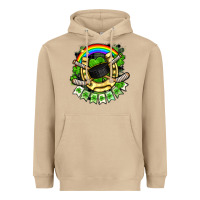 Mushroom St. Patrick's Day Hockey Heavyweight Hoodie - FaDigitalArtStudio