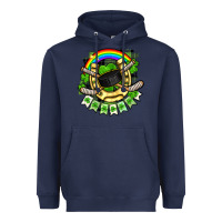 Navy St. Patrick's Day Hockey Heavyweight Hoodie - FaDigitalArtStudio