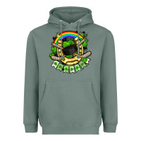 Sage St. Patrick's Day Hockey Heavyweight Hoodie - FaDigitalArtStudio