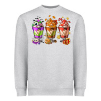 Heather Grey Hallothanksmas coffee cups Heavyweight Sweatshirt - NancyCooperArtShop