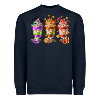 Navy Hallothanksmas coffee cups Heavyweight Sweatshirt - NancyCooperArtShop