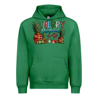 Emerald Merry Christmas Urban Hoodie - CowhideDigitalArt
