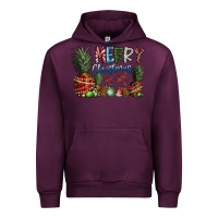 Mauve Wine Merry Christmas Urban Hoodie - CowhideDigitalArt